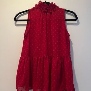 Zara Red Floral Top